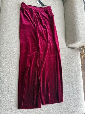 Dark Red Velvet Pants - Size 26